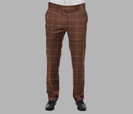 Yarn-Dyed Pattern Coat Pants Piece