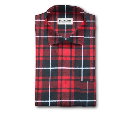 Red Checkered Flannel Fabric