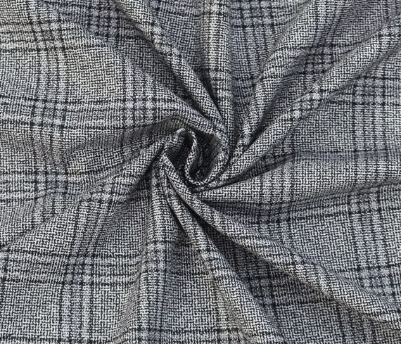 White & Black Tweed Fabric For Suit