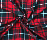 Red Checkered Flannel Fabric