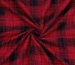 Red Checkered Flannel Fabric