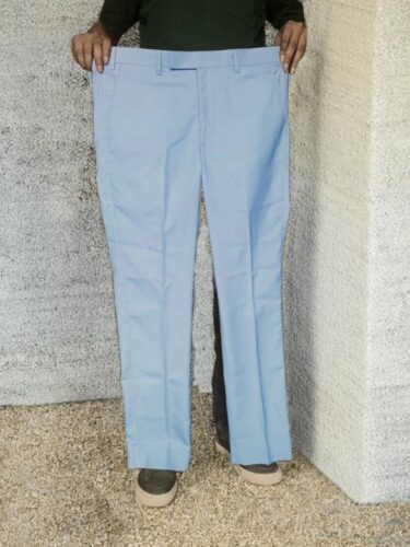 Powder Blue Solid Trouser Fabric photo review