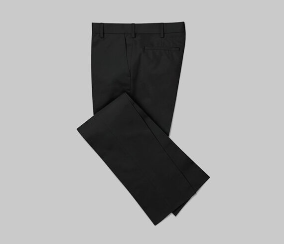 Black Wrinkle Free Stretchable Twill Pants Fabric