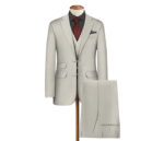 Beige Color Stretchable Coat Pant Fabric