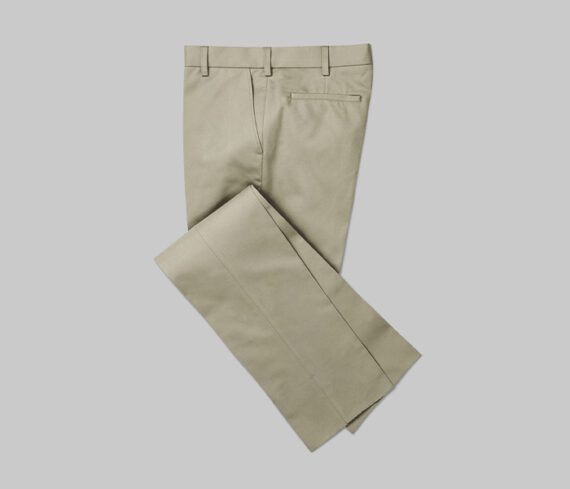 Khaki Stretchable Twill Pants Fabric
