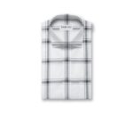 Men's White Black Checkered Shirt Fabric