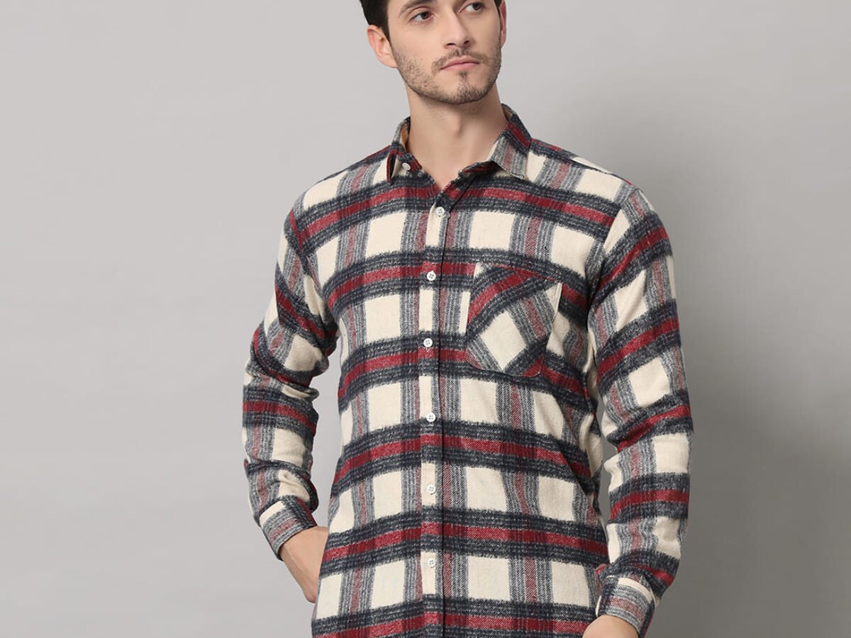 Buy Cotton Combed Flannel Shirt For Men's - BIGREAMS