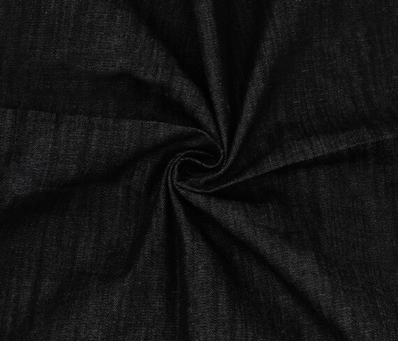 Unstitched 100% Cotton Black 19 OZ Denim Fabric
