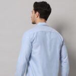 Men's Sky Blue Cotton Oxford Shirt