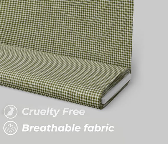 Green 100% Cotton Gingham Check Fabric