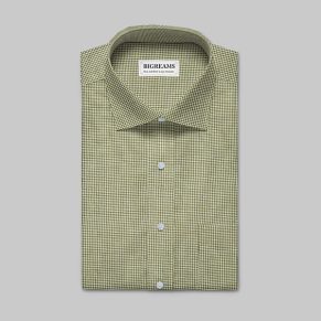 Green 100% Cotton Gingham Check Fabric