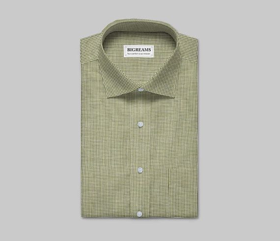 Green 100% Cotton Gingham Check Fabric