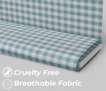 Green 100% Cotton Gingham Check Fabric