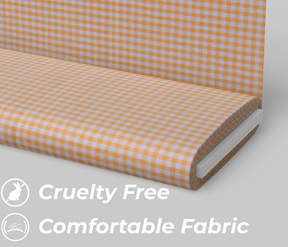 Yellow 100% Cotton Gingham Check Fabric