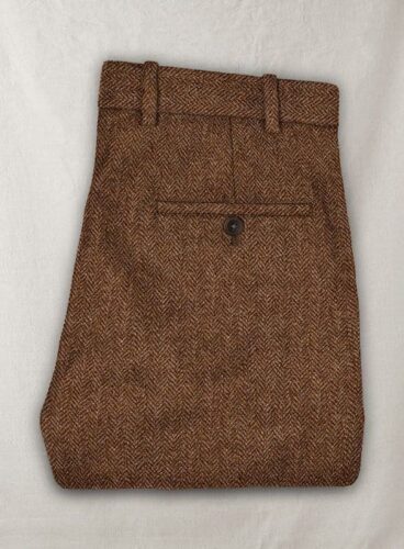 Men's Wool Herringbone Pants Customize Just for You photo review