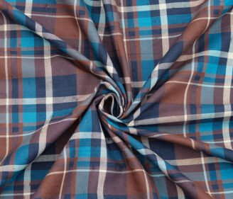 Brown Premium Checkered Shirt Fabric