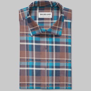 Brown Premium Checkered Shirt Fabric