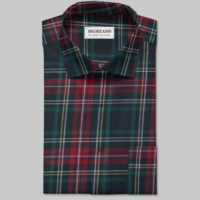 Green Red Tartan Checkered Fabric