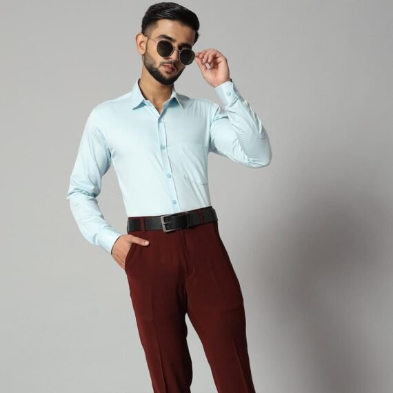 Ice Blue Full Sleeve Formal Shirt