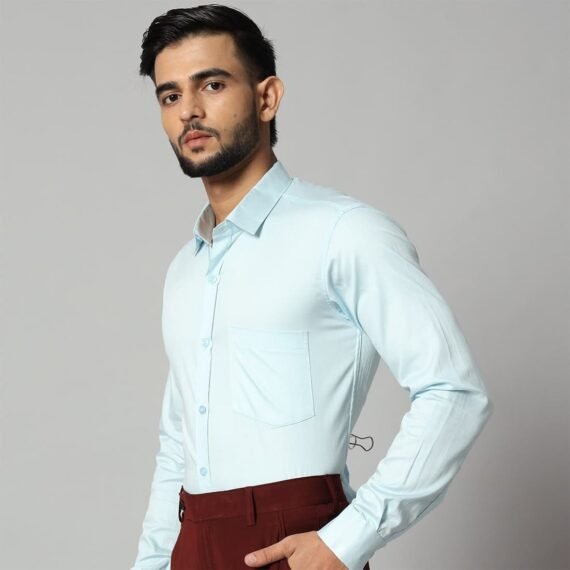 Ice Blue Full Sleeve Formal Shirt