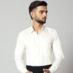 Men's Off White Office Wear Shirt