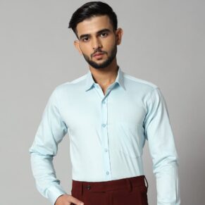 Ice Blue Full Sleeve Formal Shirt