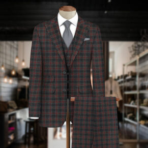 Premium Checkered Suit Fabric