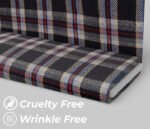 Black Wool Checkered Fabric