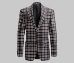 Black Wool Checkered Fabric