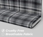 Unstitched Grey Checkered Flannel Fabric