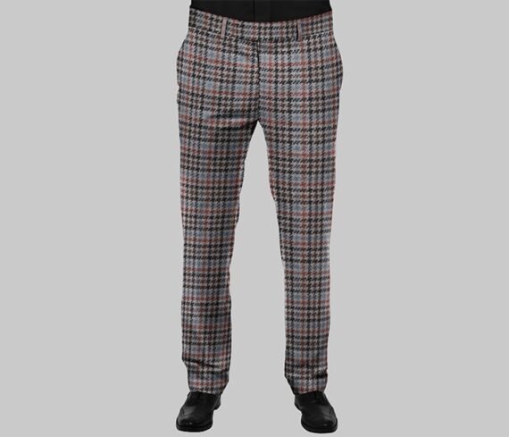 Multicolor Houndstooth Wool Suit Piece