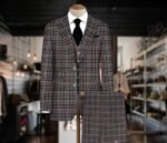 Multicolor Houndstooth Wool Suit Piece