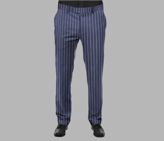 Navy Blue Pin Stripe Three Piece Suit Piece