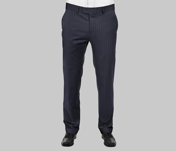 Navy Blue Pin Stripe Three Piece Suit Piece