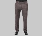 Dark Brown Wool Checkered Suit Piece