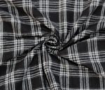 Black White Thick Flannel Fabric