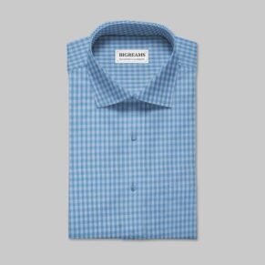 Blue Gingham Checkered Fabric