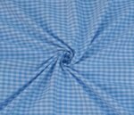 Blue Gingham Checkered Fabric