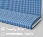 Blue Gingham Checkered Fabric