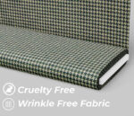 Green Houndstooth Tweed Fabric