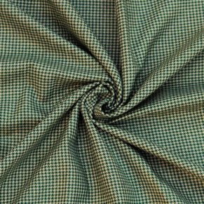 Green Houndstooth Tweed Fabric