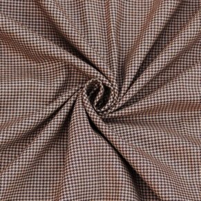 Brown Houndstooth Fabric For Bespoke Suit