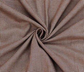 Brown Houndstooth Fabric For Bespoke Suit