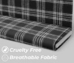 Black White Thick Flannel Fabric