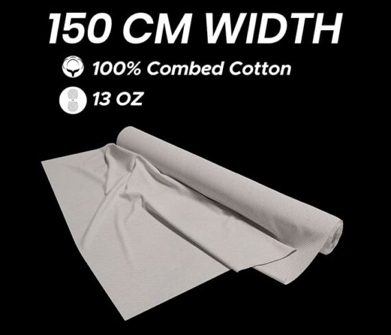 Cotton White 13 OZ Twill Denim Fabric