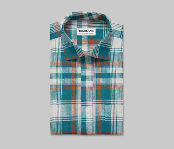 Green 100% Cotton Herringbone Clothing Material