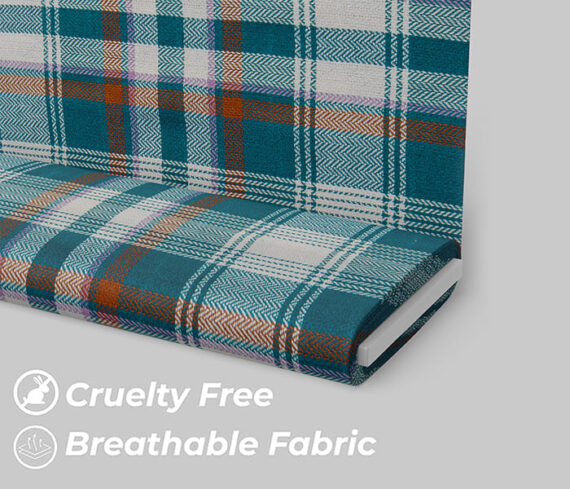 Green 100% Cotton Herringbone Clothing Material