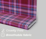 Dark Pink Checkered Shirt Fabric