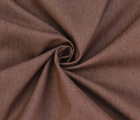 Brown Cotton Stretchable Denim Fabric