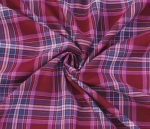 Dark Pink Checkered Shirt Fabric